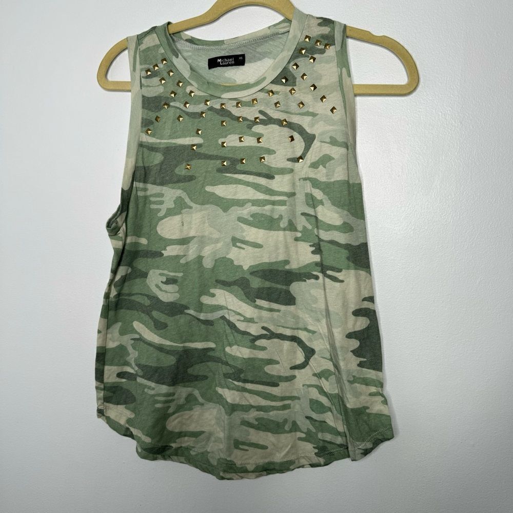Michael Lauren camo tank top